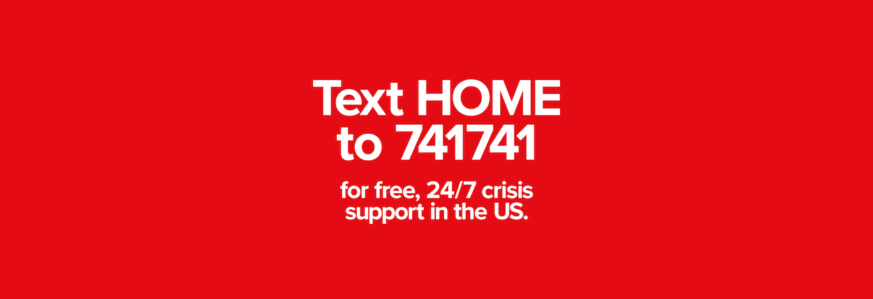 Text Crisis line logo The Ridge Review