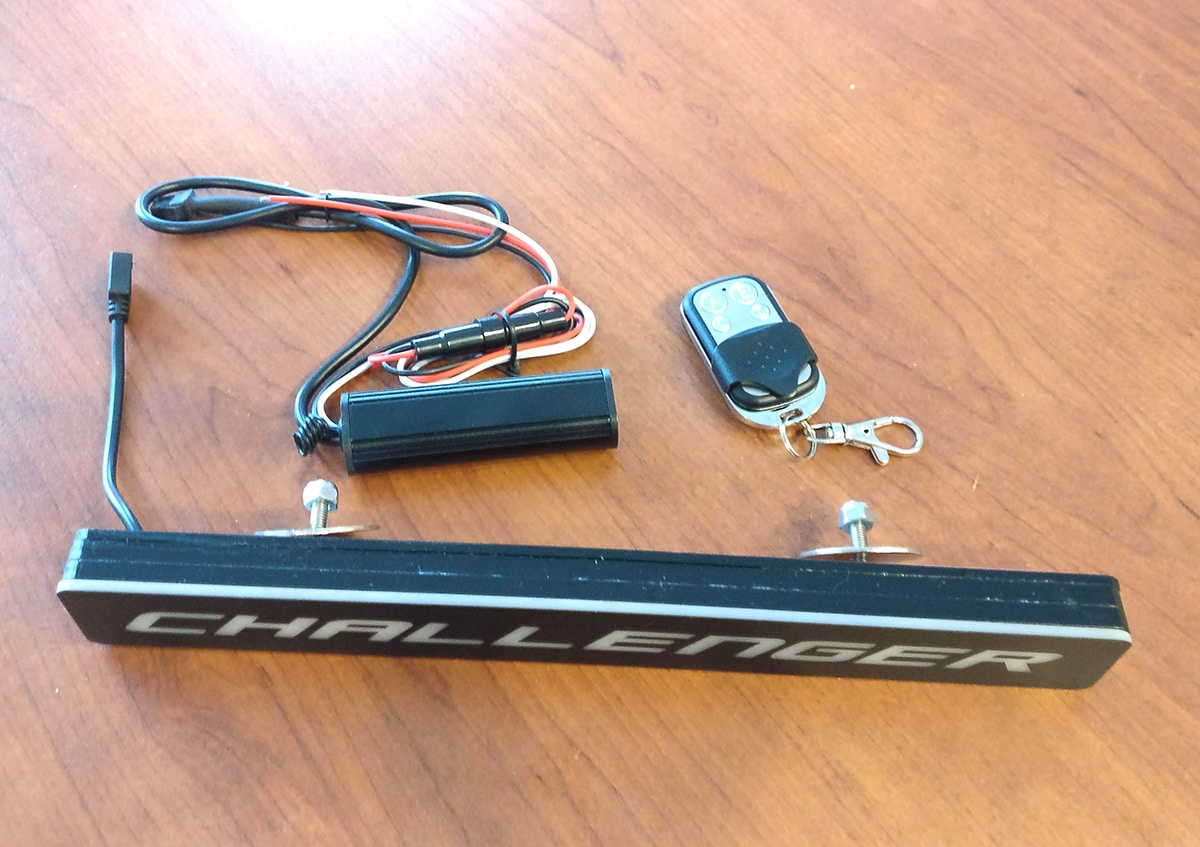 Dodge Challenger MultiColor Led Lighted Grill Emblem / Remote Control