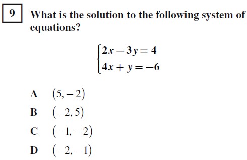 Systems Of Equations Quiz Multiple Choice - Tessshebaylo