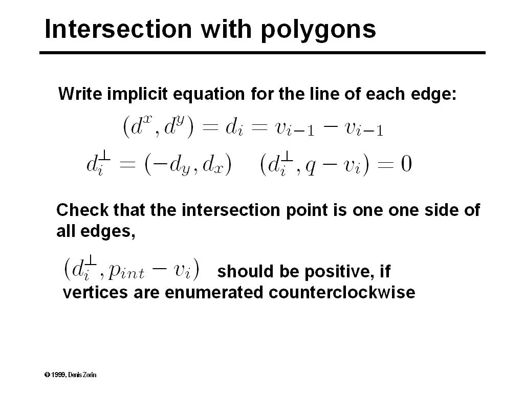 Intersection with polygons