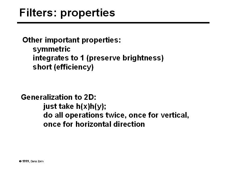 Filters properties