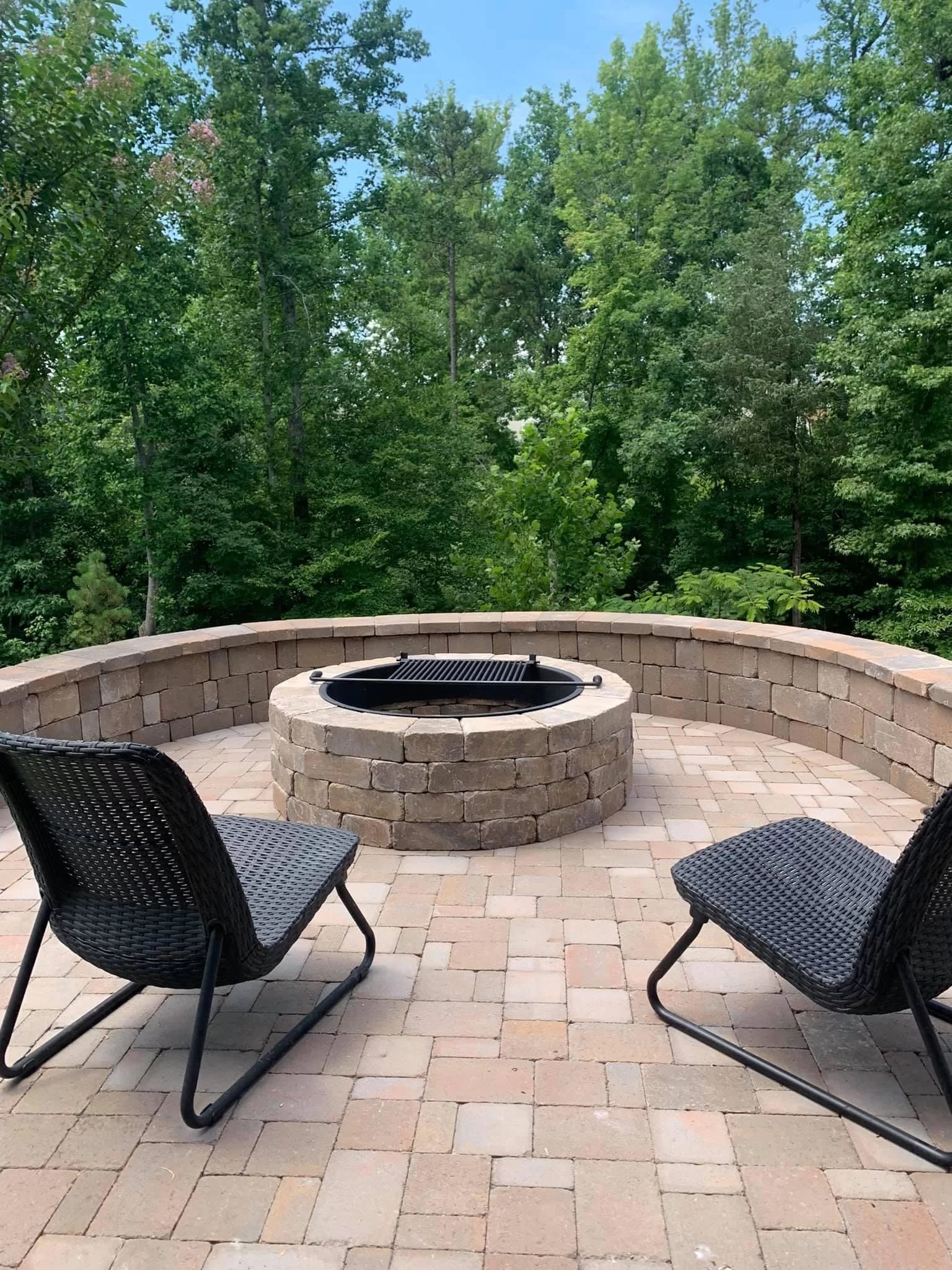 Paver Patio, Seating Wall and Fire Pit Mr. Outdoor Living