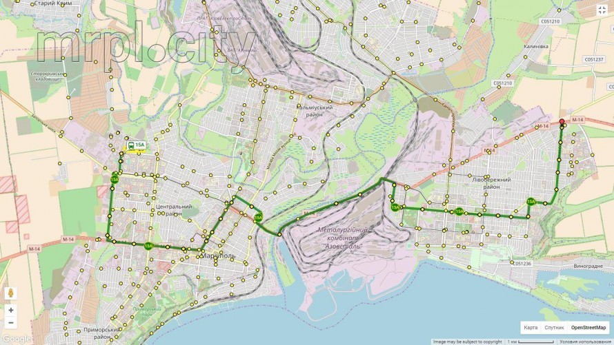 Мариуполь левый берег карта