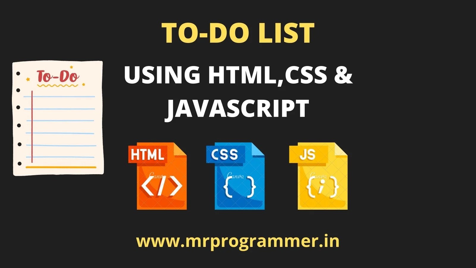 ToDo List HTML,CSS & JavaScript Mr Programmer