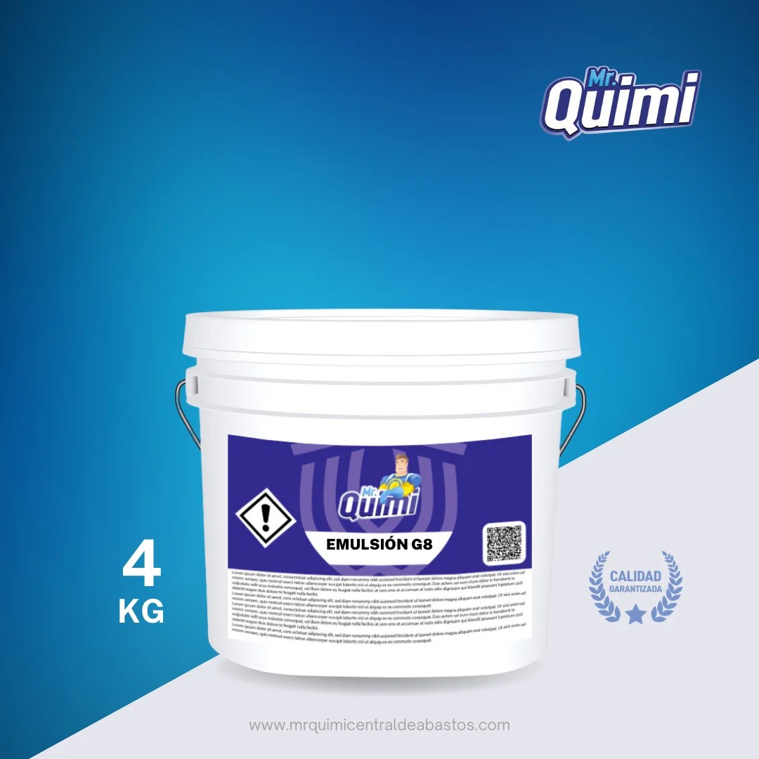 Emulsión G8 de Silicon 4 Kg Mr Quimi Central de Abastos