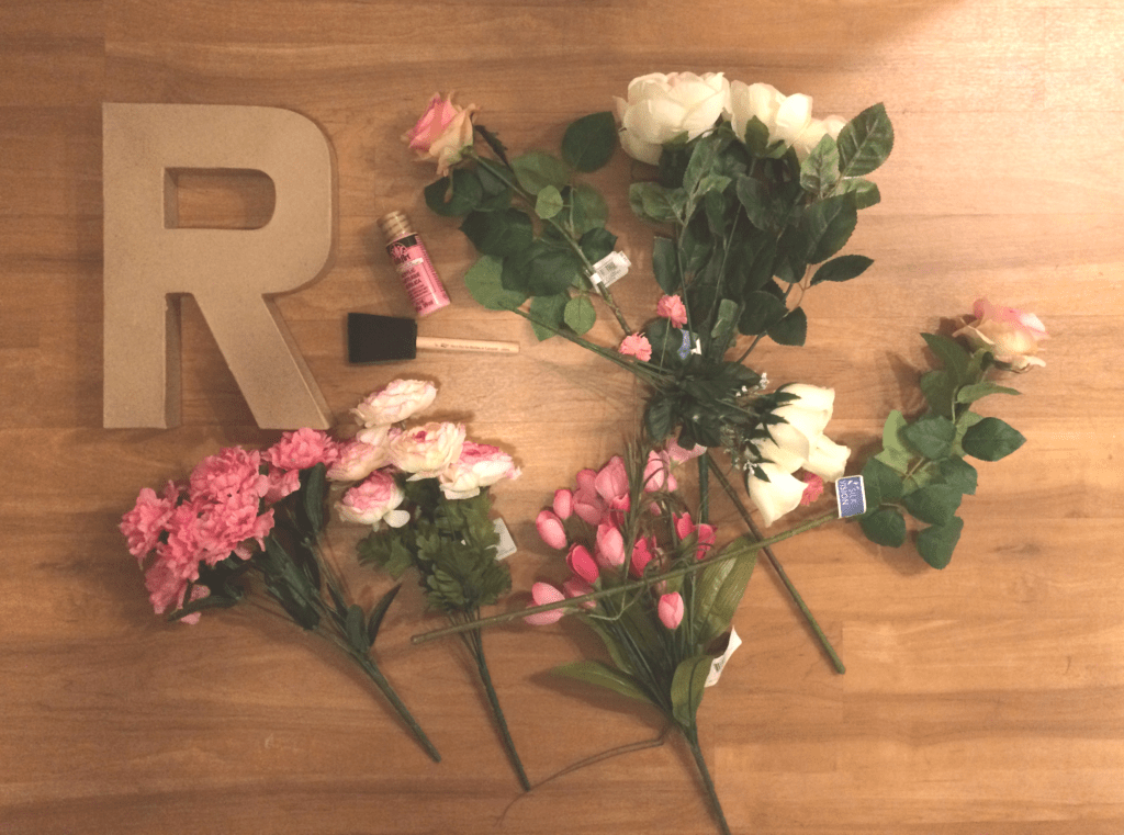 DIY Floral Letter Monogram Mrs Alex Paul