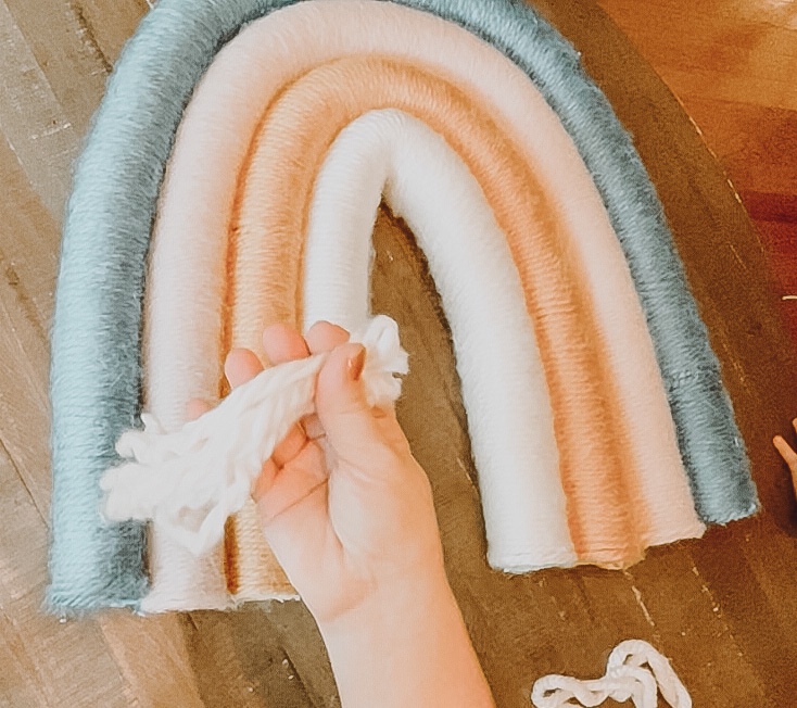 DIY Yarn Rainbow Wall Hanging The Patient Mom