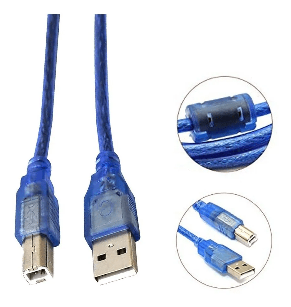 CABLE USB A/B PARA IMPRESORA 1.5 METROS MALLADO CON FILTRO