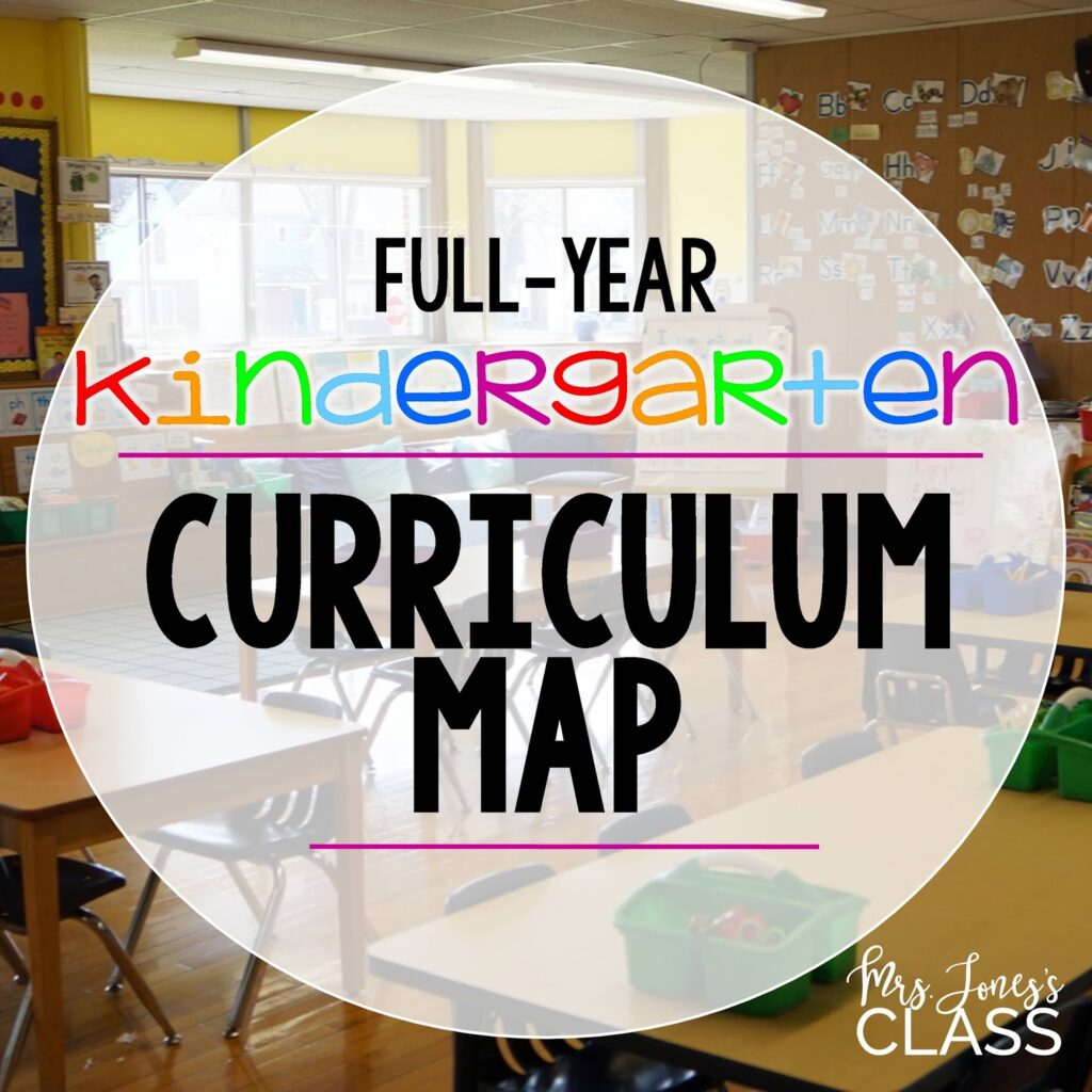 FullYear Kindergarten Curriculum Map Mrs Jones's Class