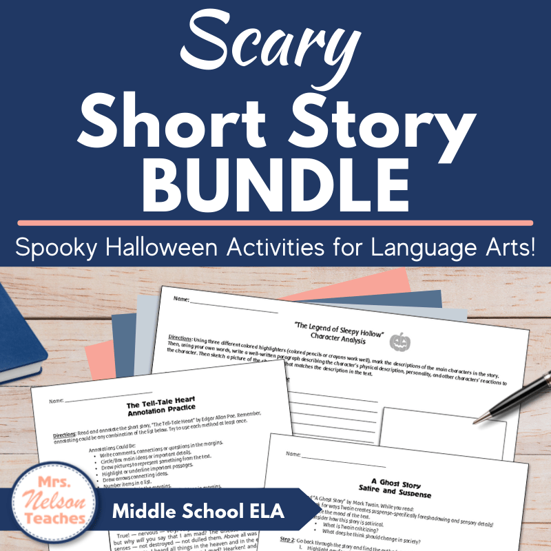 Halloween Activities for Middle School Language Arts Mrs. Nelson Teaches