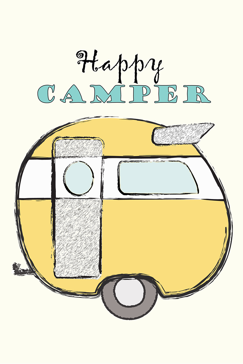 Happy Camper Printable FREE! From Mrs. Padilly's Travels