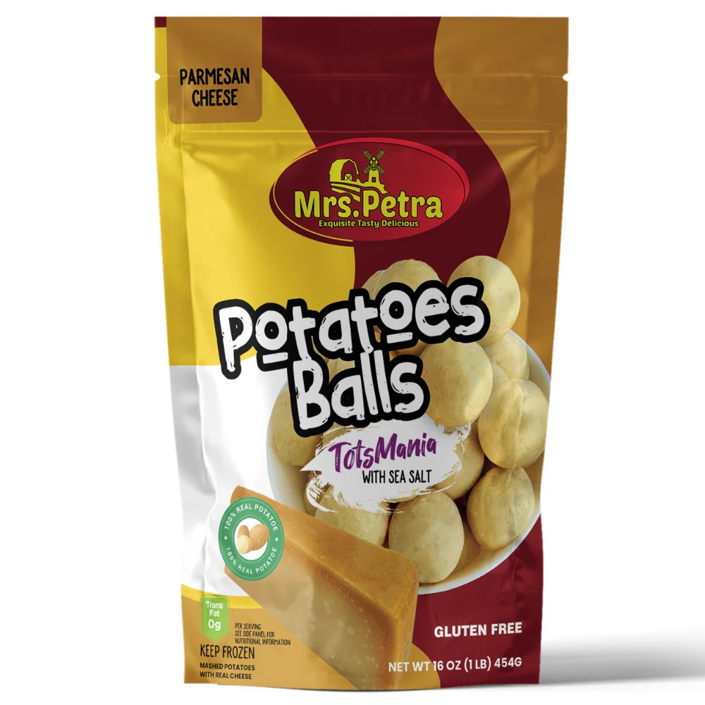 Potatoes Balls Parmesan Cheese TotsMania 1 LB Mrs Petra Food