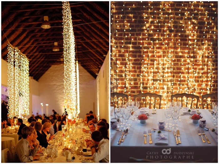 10 Waterfall String Light Wedding Decoration Ideas Mrs to Be