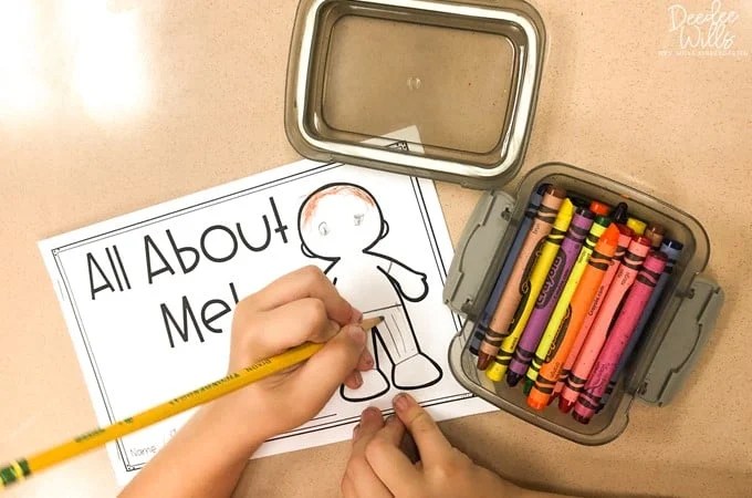All About Me: Back to School Activities for Kindergarten