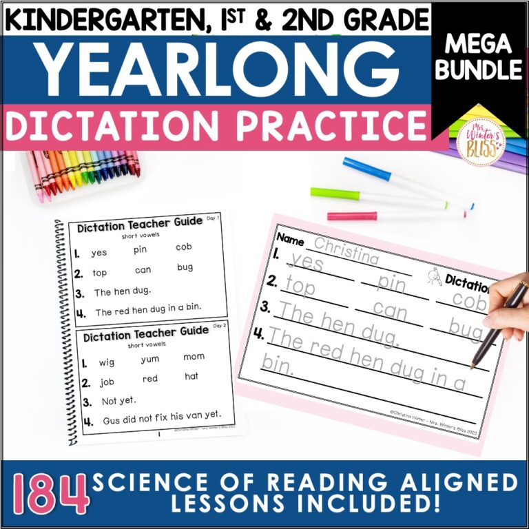 Dictation MEGA Bundle - Kindergarten, 1st, 2nd Grade - Mrs. Winter's