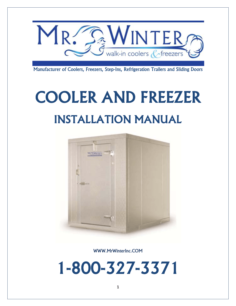 Mr Winter Installation Manual Mr. Winter