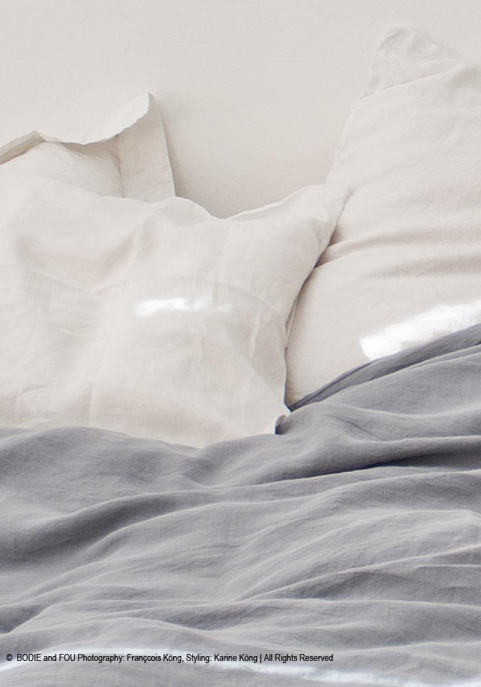 Linen Duvet Cover 140 X 200 Cm, Blue Grey Miva