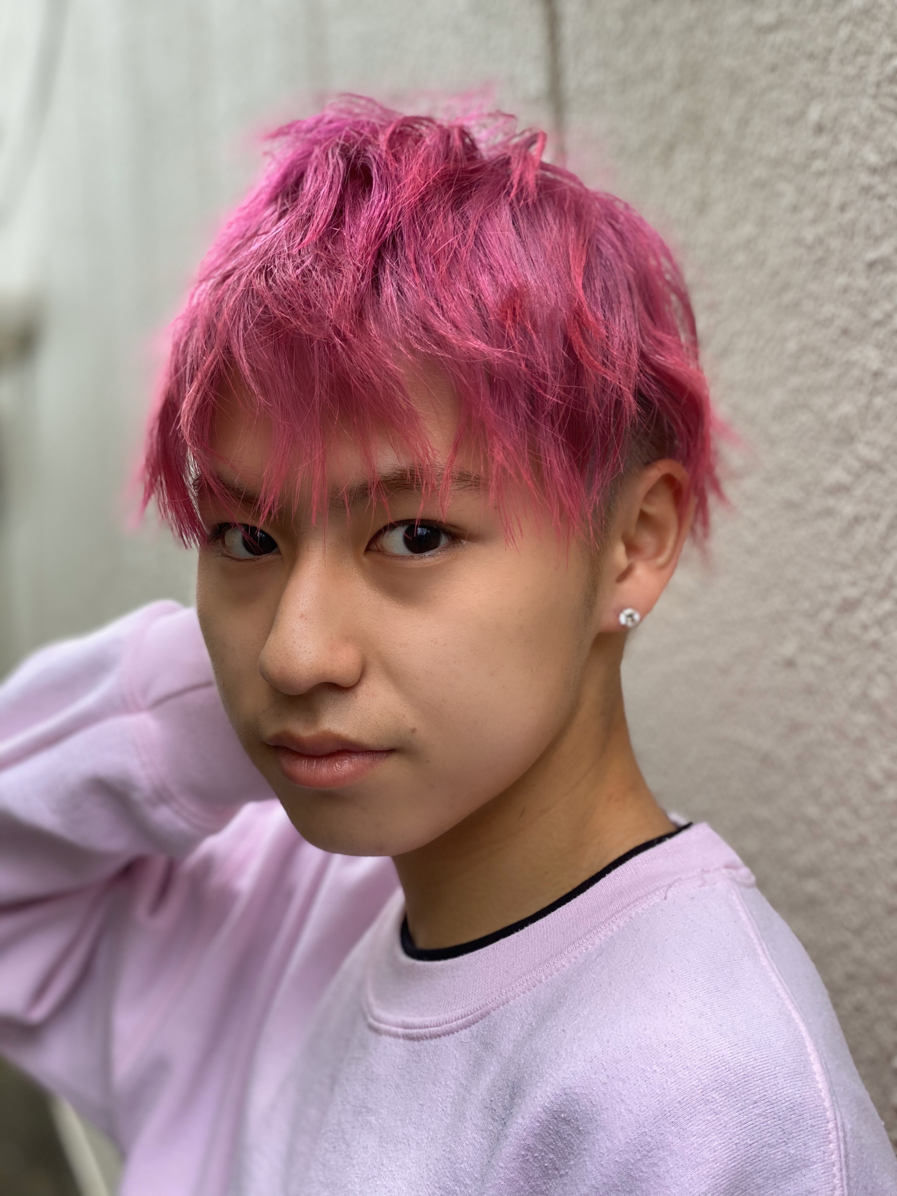 大通り おっと 自分 髪 色 メンズ ピンク tenjosajiki.jp