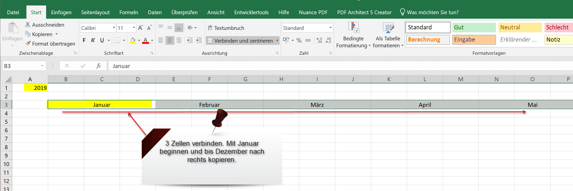 Create Excel Annual Calendar 2019 With Kw Annual Calendar 2019 Free