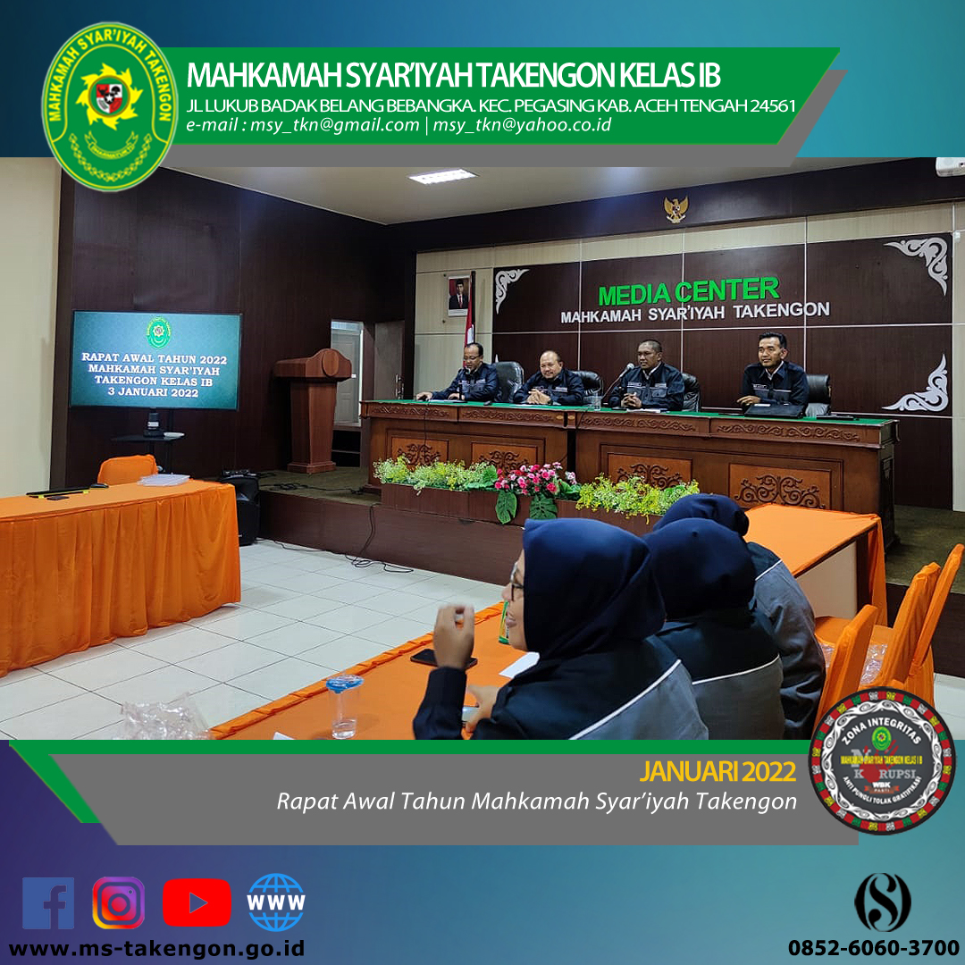 Rapat Awal Tahun 2022 Mahkamah Syar’iyah Takengon