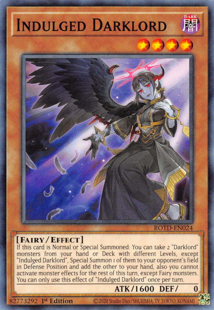 Indulged Darklord Yugipedia YuGiOh! wiki