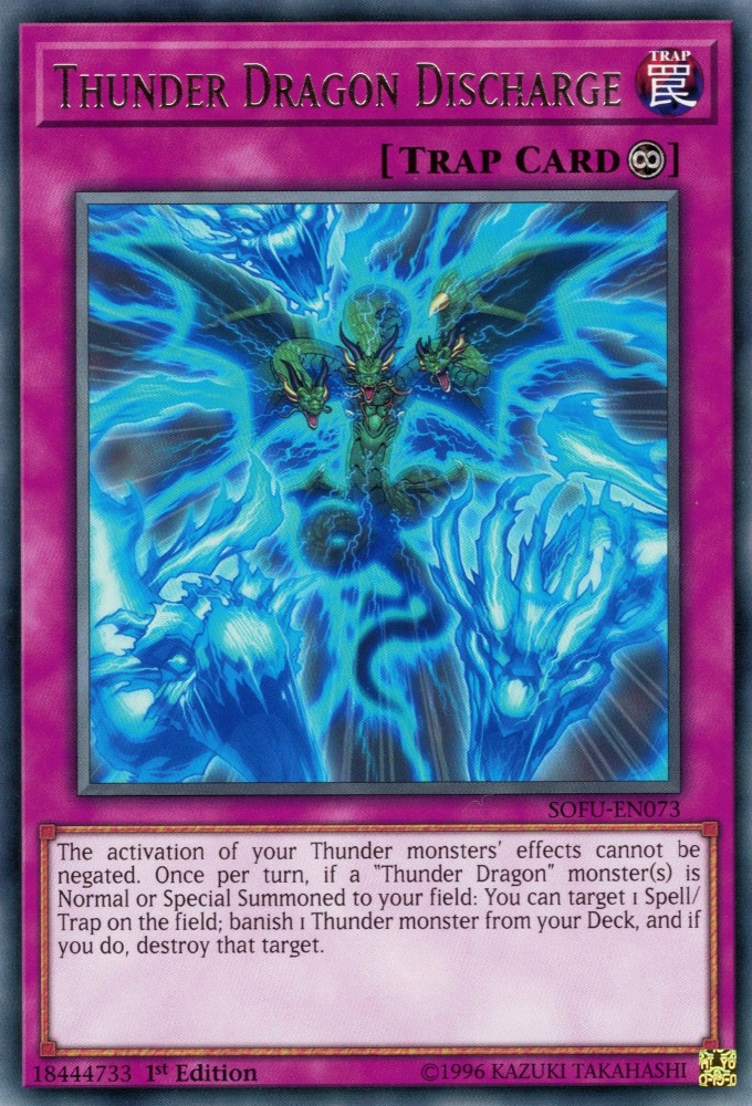 Thunder Dragon Discharge Yugipedia YuGiOh! wiki