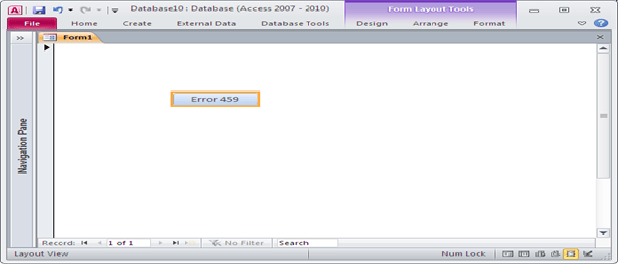 Microsoft Access VBA Error 459 Object or class does not support the set