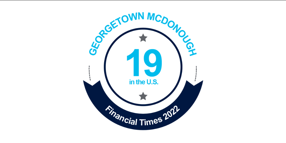 Financial Times Ranks MBA 19th in the United States McDonough School of Business