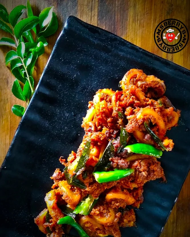 Squid ghee roast Ms Berrys