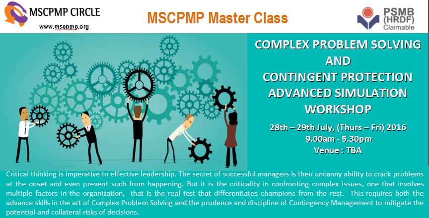 COMPLEX PROBLEM SOLVING AND CONTINGENT PROTECTION ADVANCED SIMULATION  WORKSHOP – MPC