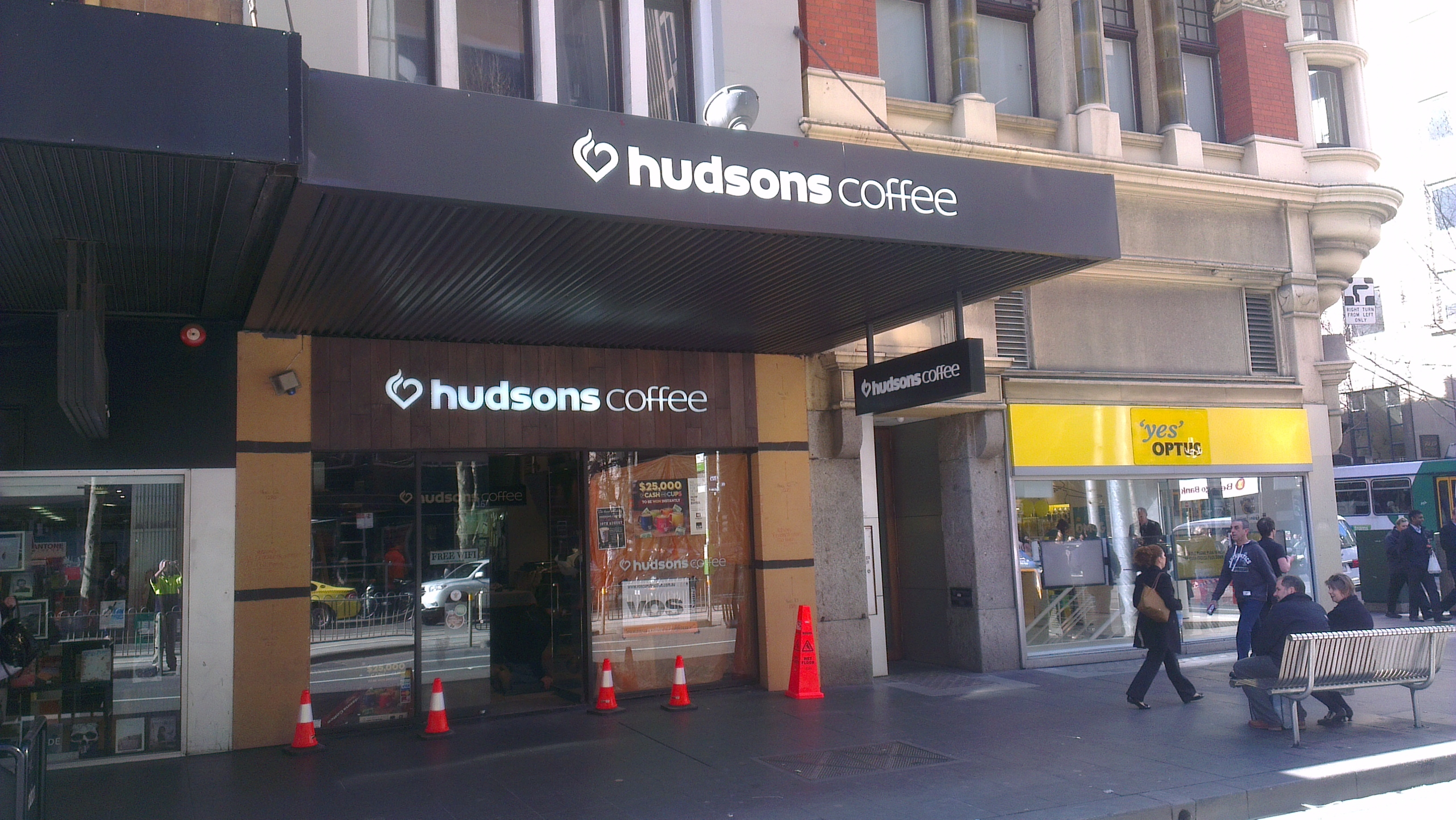Hudsons Coffee MSC Signs
