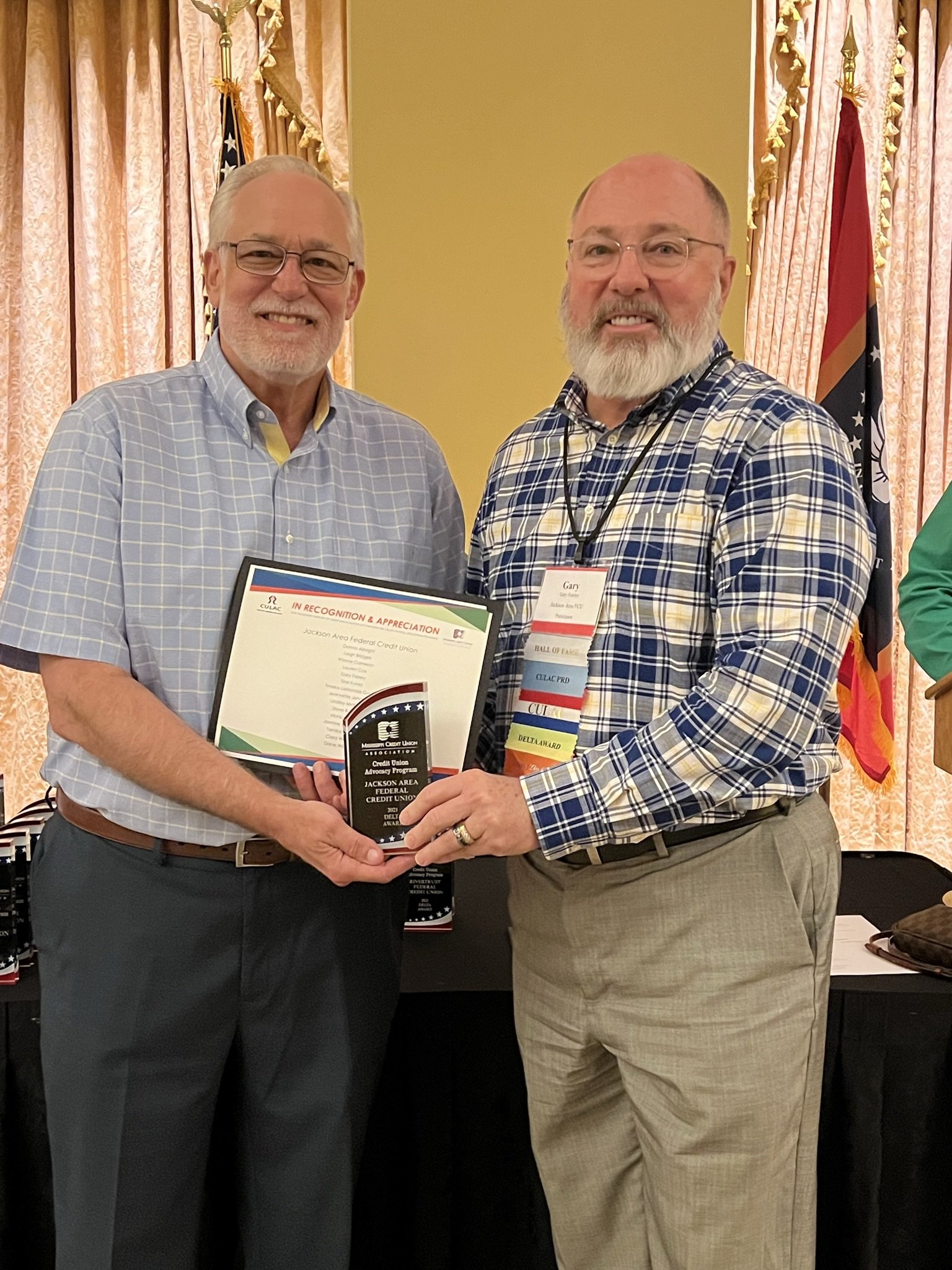 Advocacy Award Jackson Area FCU Mississippi Credit Union Association