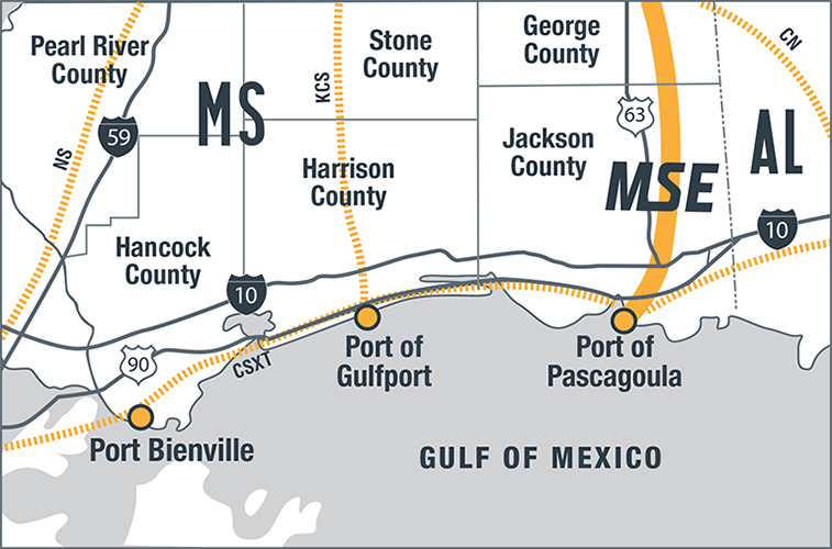 Moss Point Mississippi Export Railroad