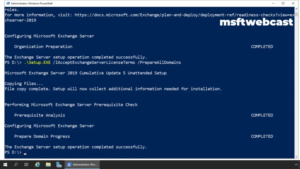 Step by Step Installation of Exchange 2019 on Windows Server 2019 Part2