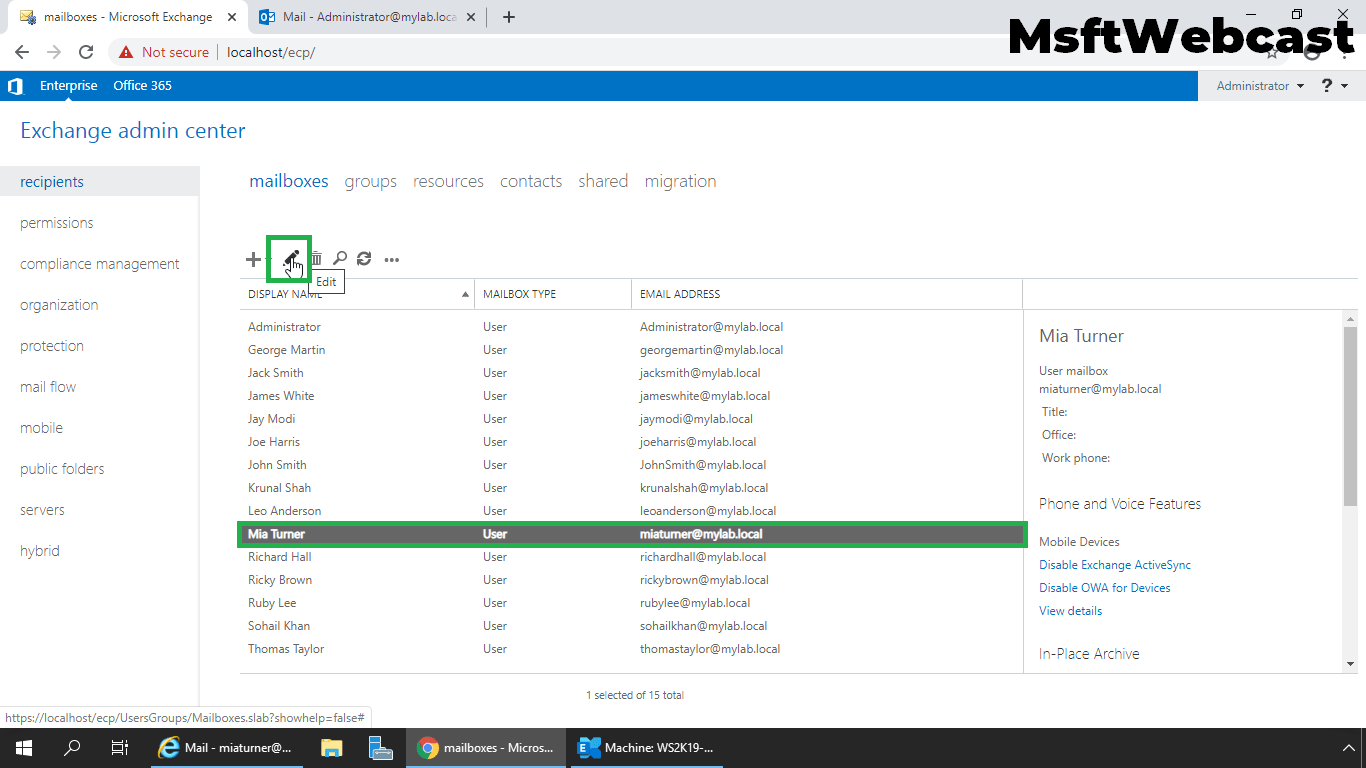 Configure Email Message Size Limits for a Mailbox in Exchange 2019