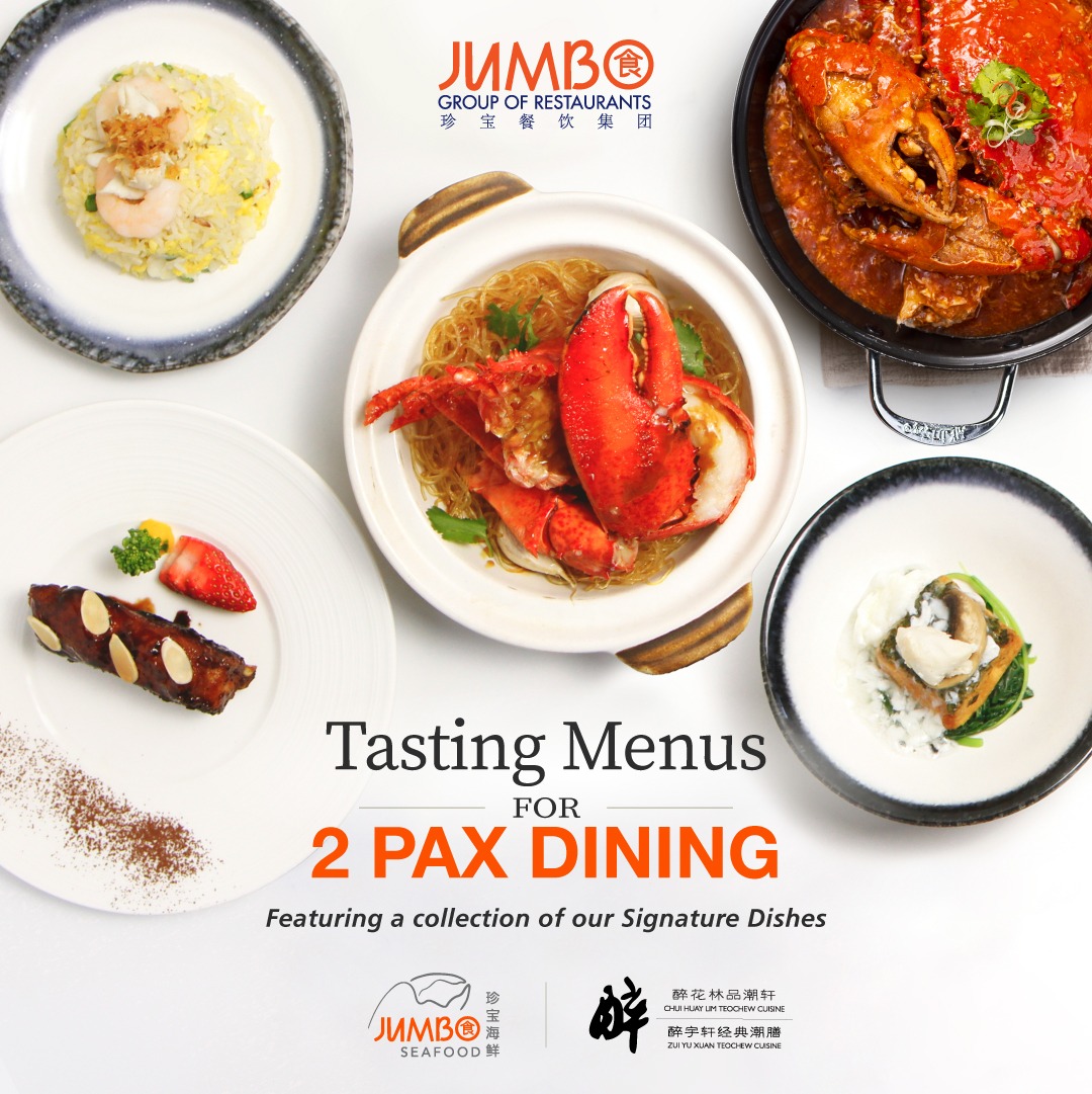 Enjoy Tasting Menus For 2 At Jumbo’s Group Of Restaurants