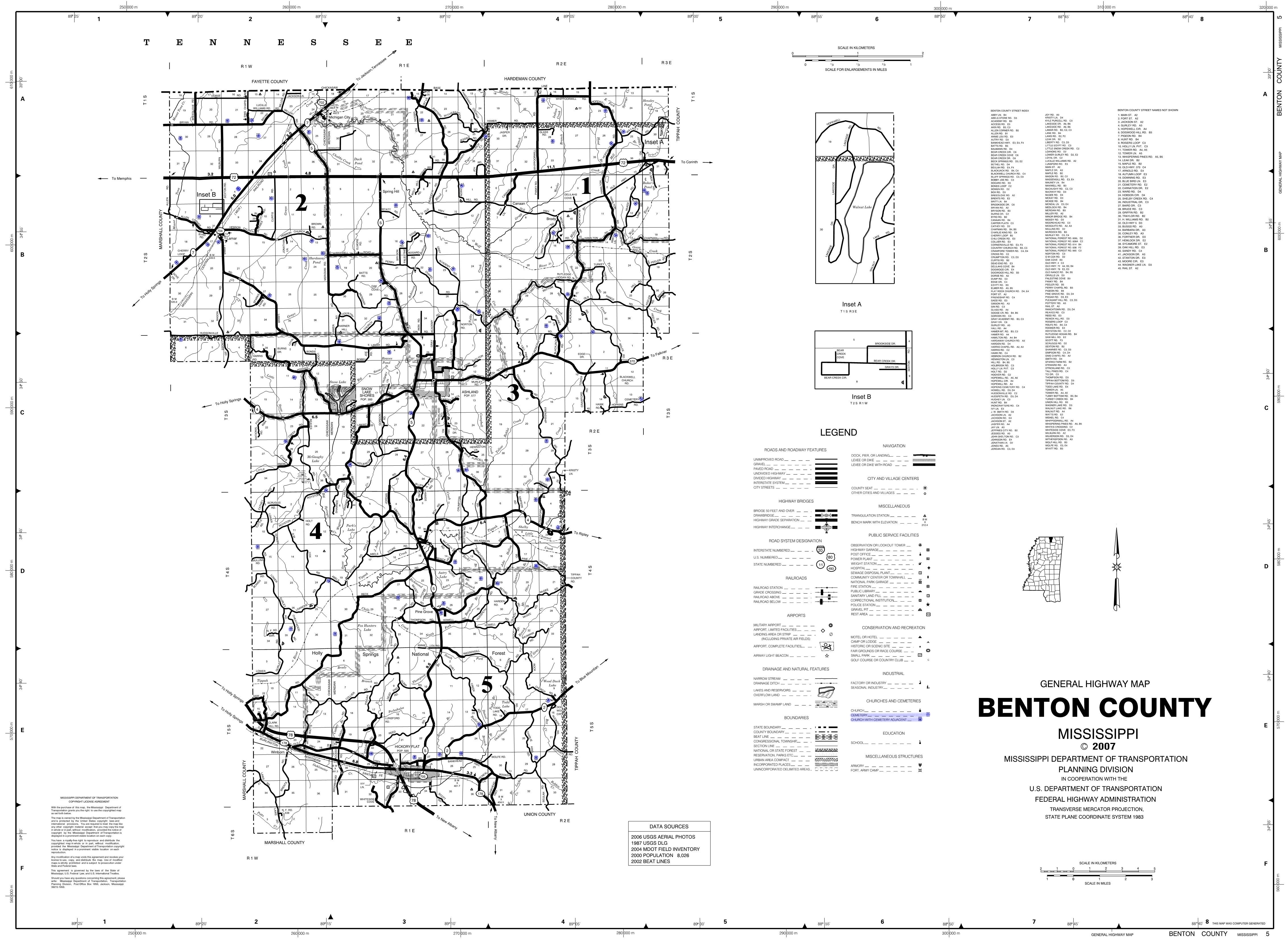 Cemeteries of Mississippi Counties