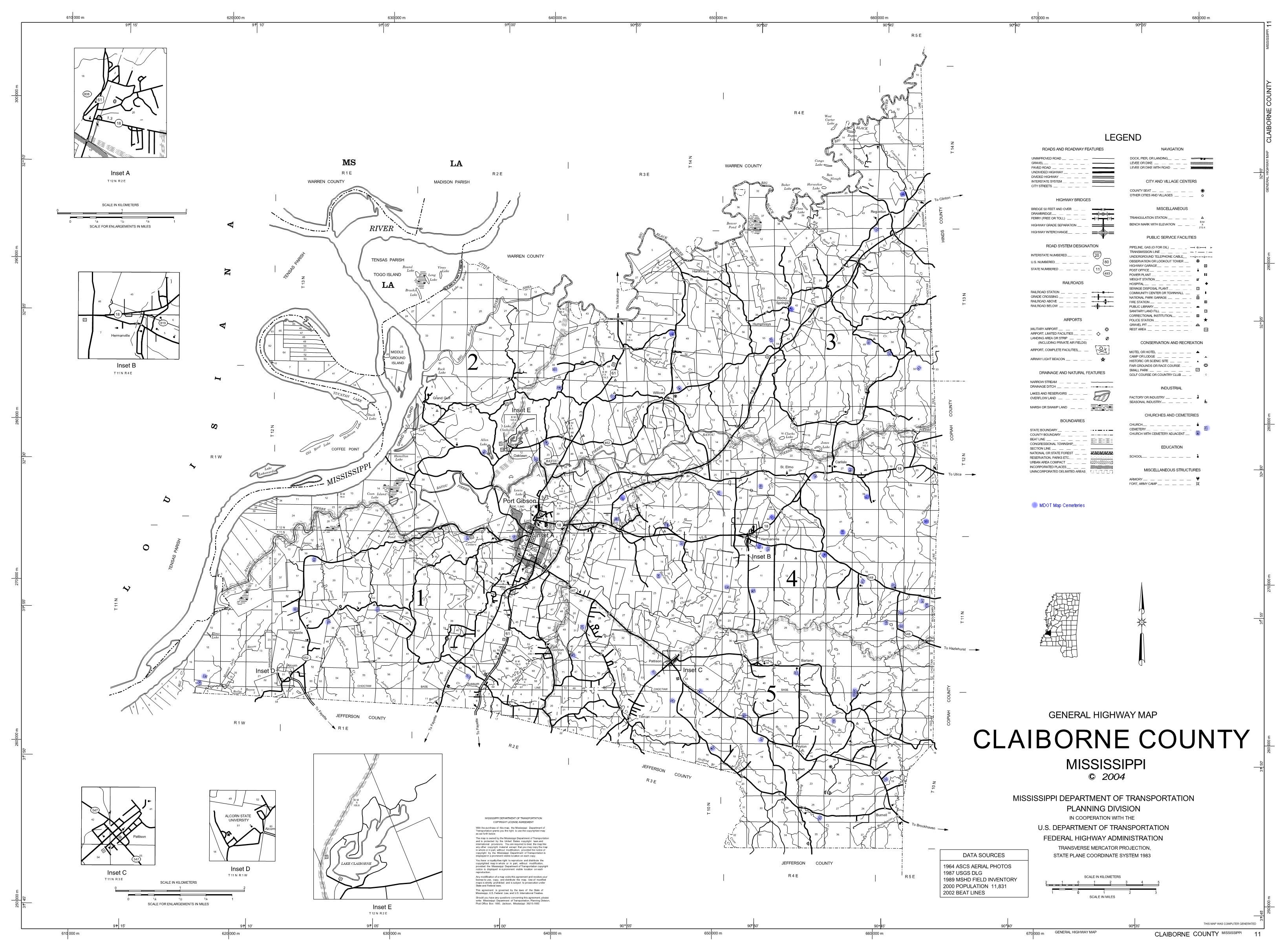 Cemeteries of Mississippi Counties