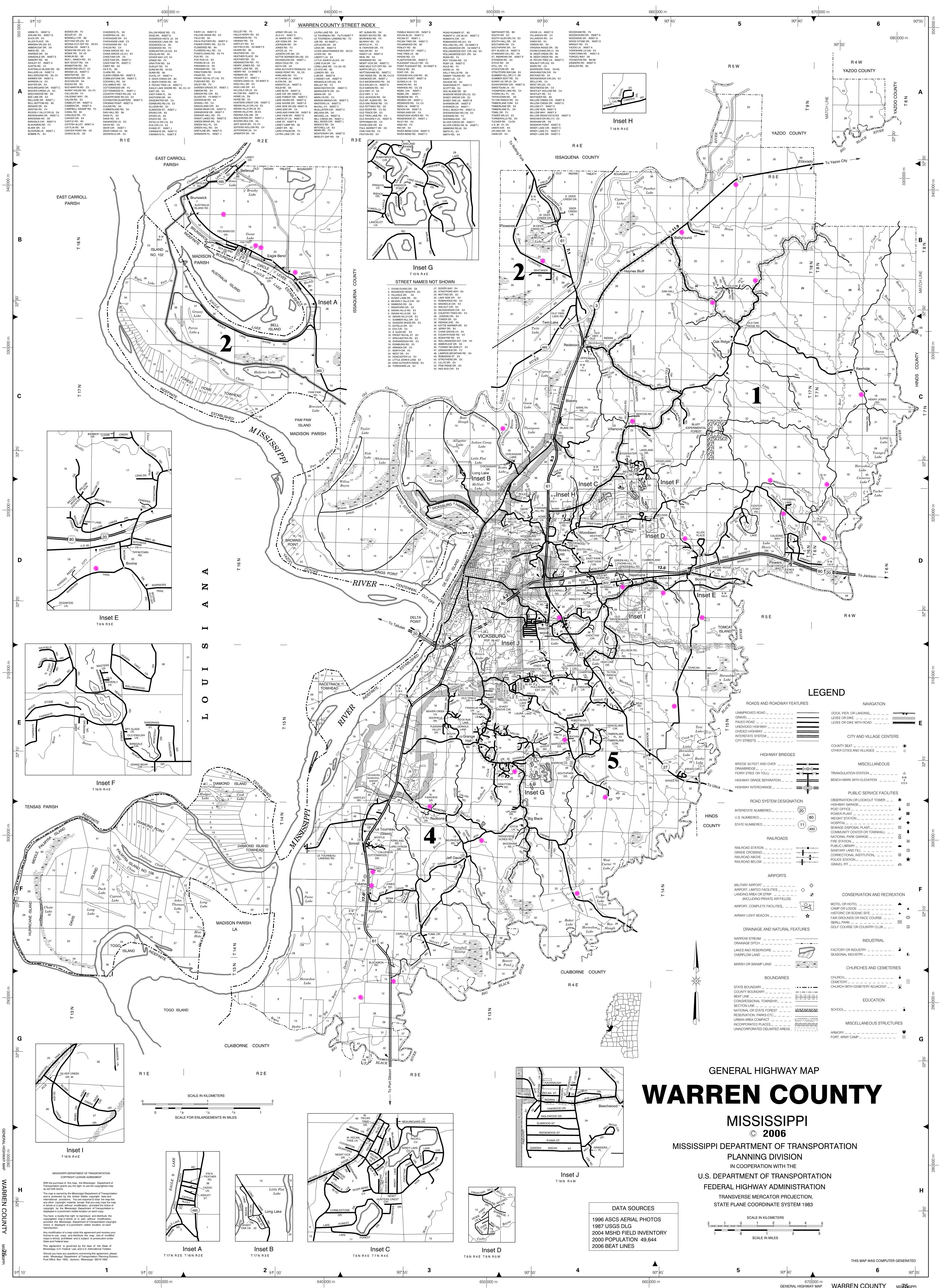Mississippi Map with Counties PresentationMall
