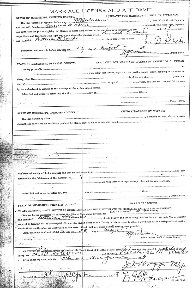 Prentiss County MS Genealogy
