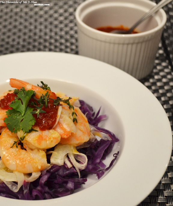 Butter Poached Crystal Bay Prawns with Fennel & Purple Cabbage Recipe