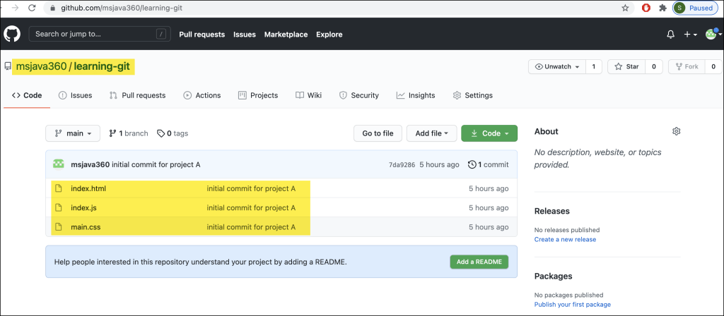 Git and GitHub End to End MS Java 360