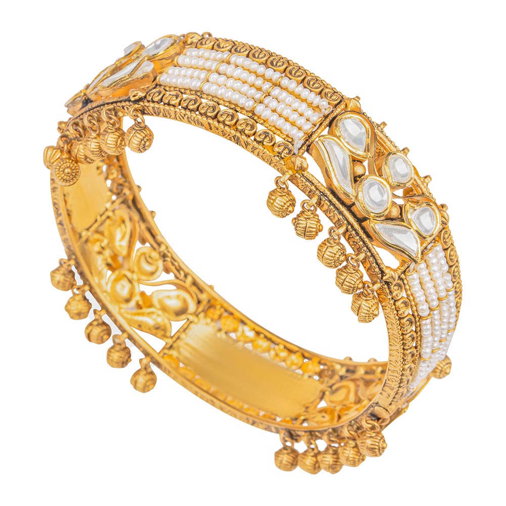 Buy White Stone Bangles Gold Online Best Price