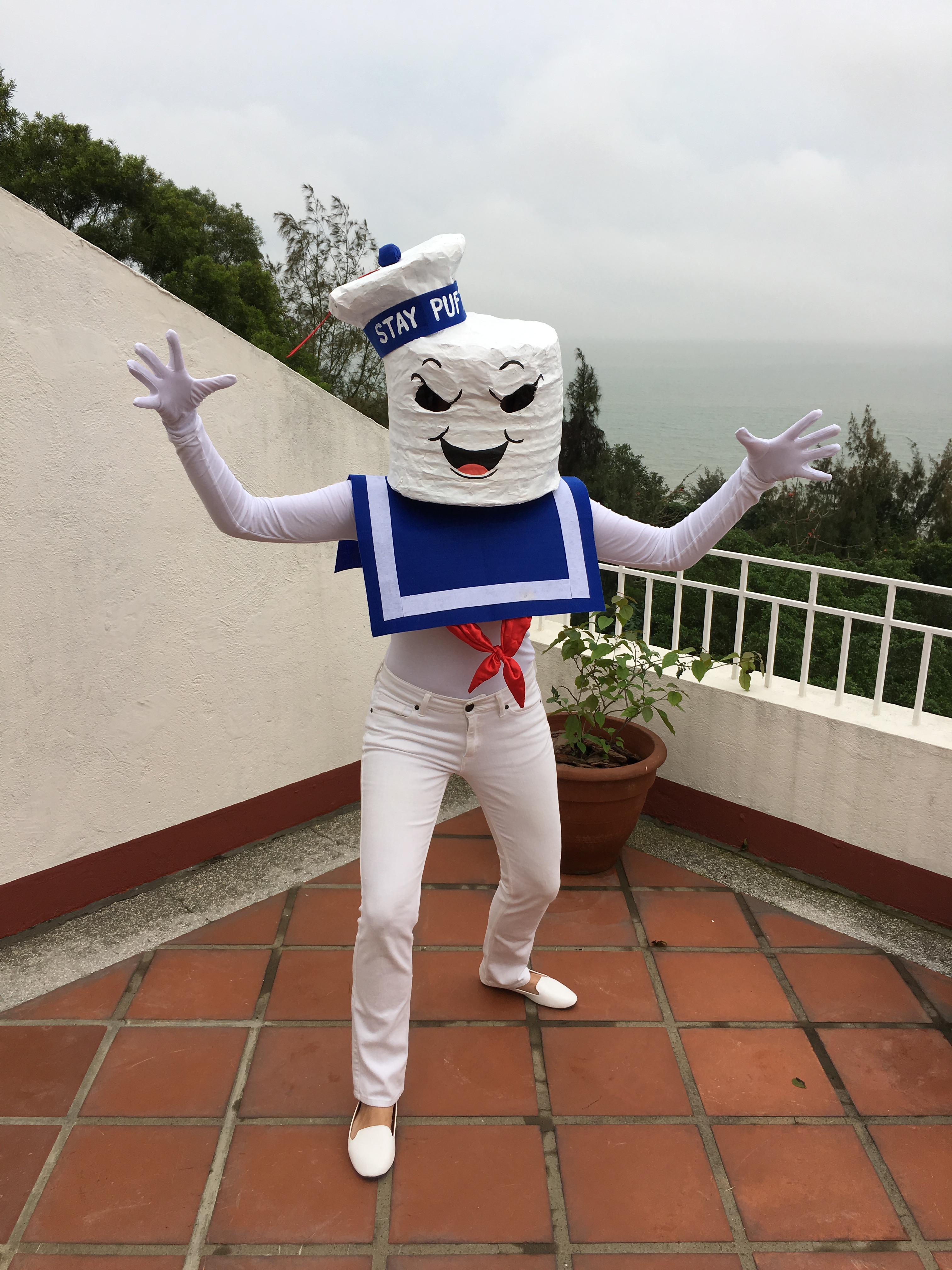 DIY Ghostbusters & Stay Puft Marshmallow Man Costume Ms. Kit Lang