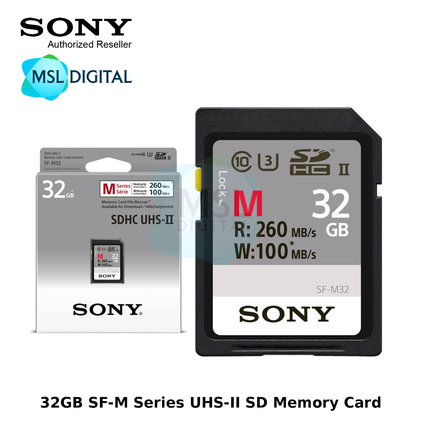 Sony 32GB SD Card SFM32 SFM Series U3 UHSII SDXC Memory Card Class