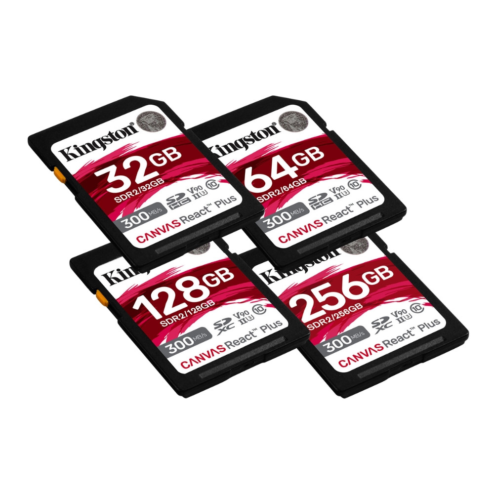 Kingston Canvas React Plus UHSII SDHC Memory Card 32GB/64GB/128GB