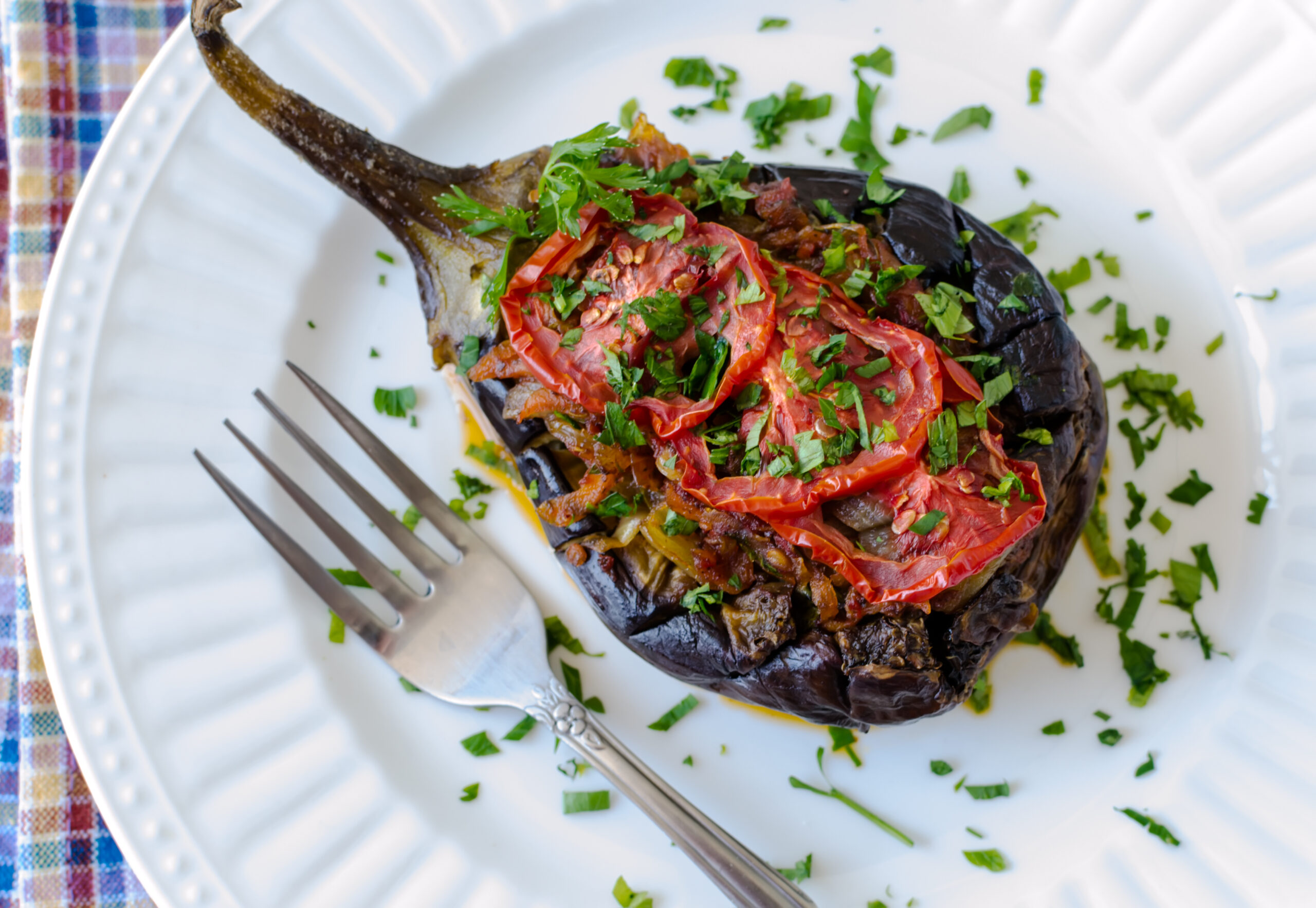 Stuffed Eggplant with Lamb