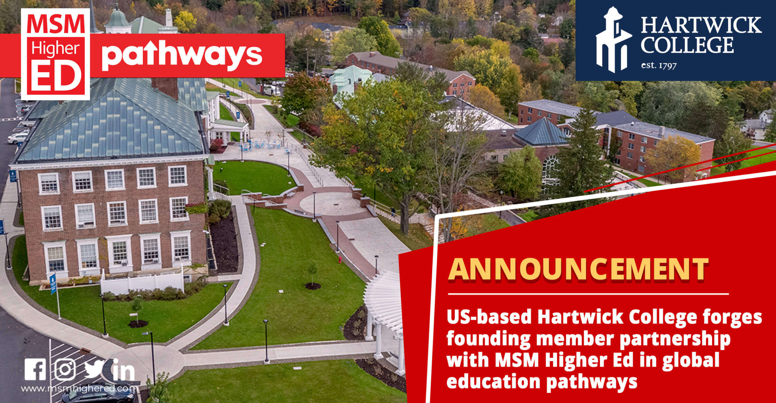 USbased Hartwick College founding member partnership with MSM