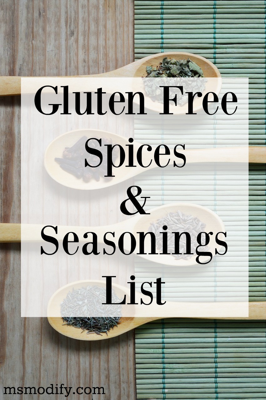 Gluten Free Spices & Seasonings List MsModify