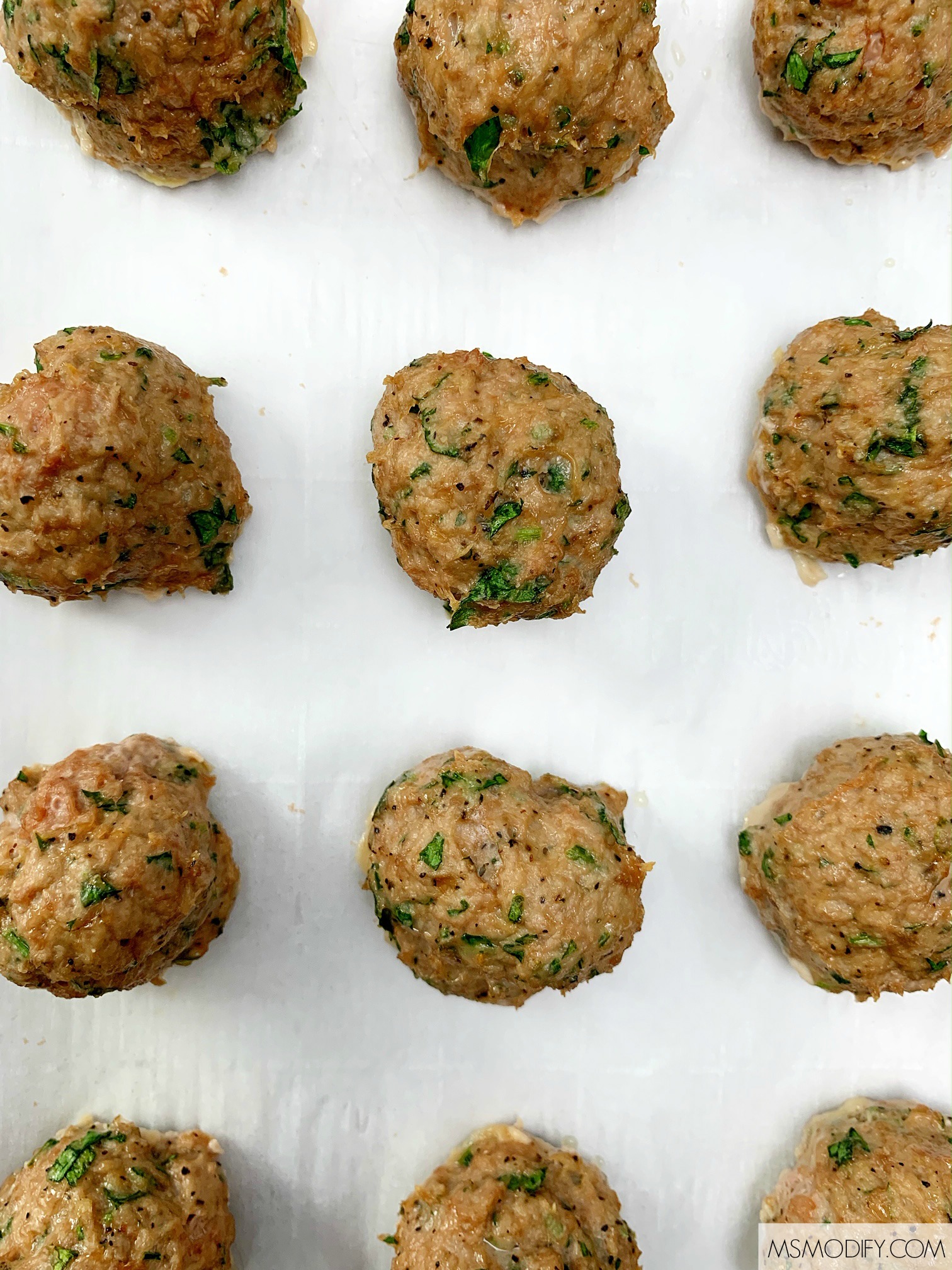 Oven Baked Turkey Meatballs MsModify